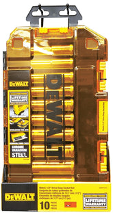 DeWALT DWMT73815 Socket Set, Chrome Vanadium Steel, Chrome